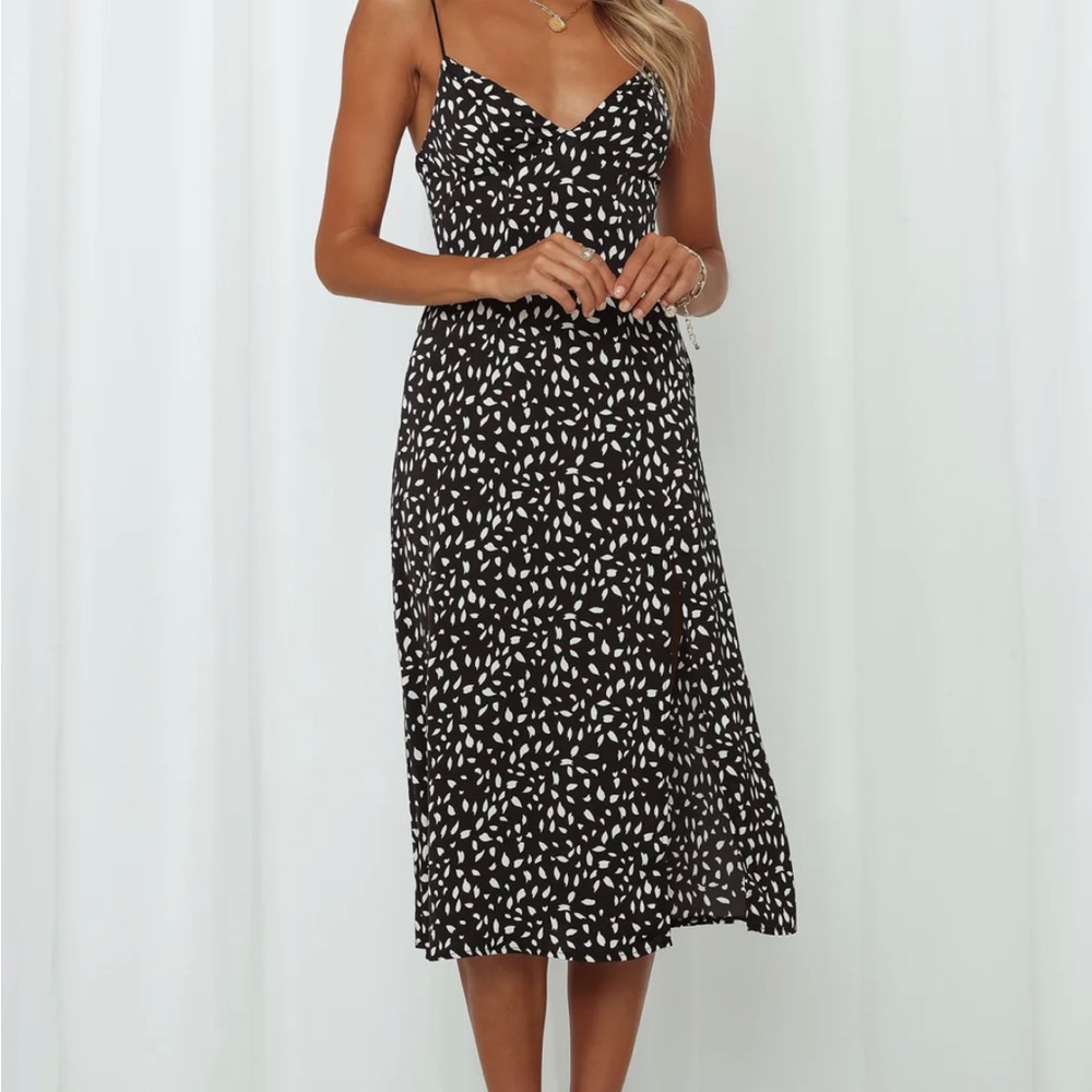HELLO MOLLY ALICE MIDI DRESS BLACK